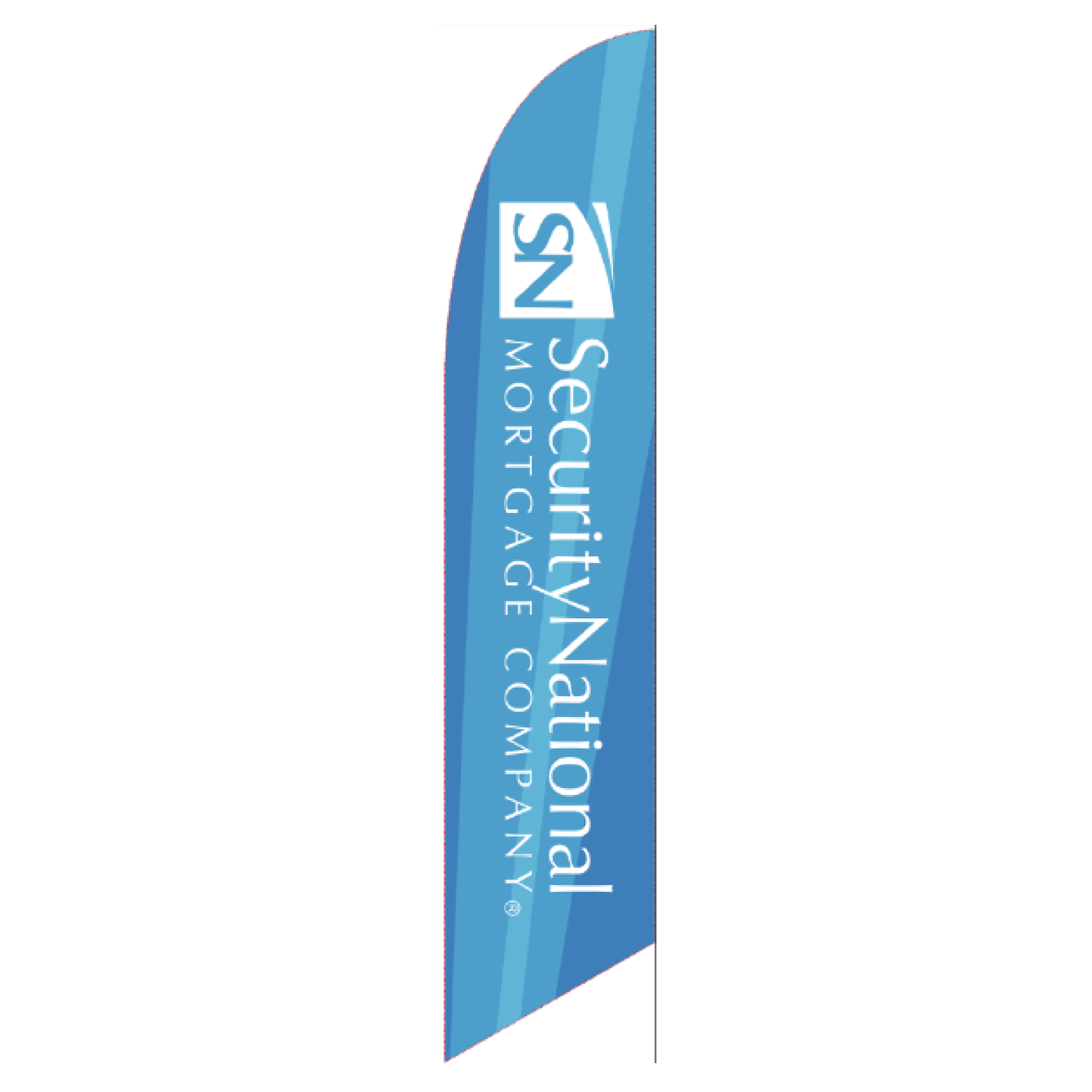 14' Feather Angled Flag (Large) Single-Sided