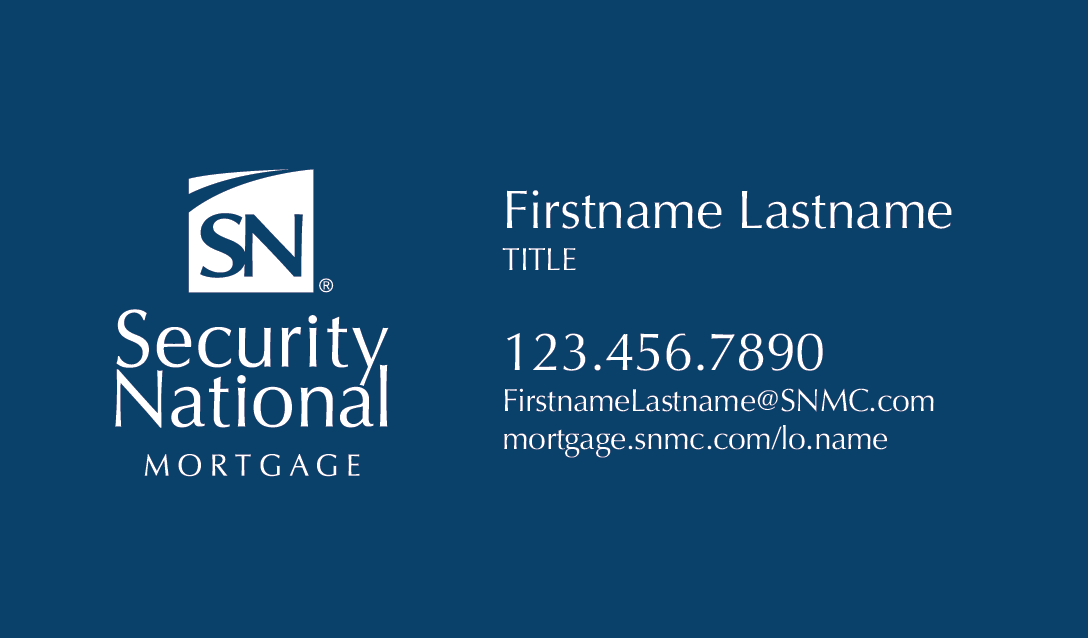 SecurityNational BUSINESS CARD - BLUE DESIGN HORIZONTAL