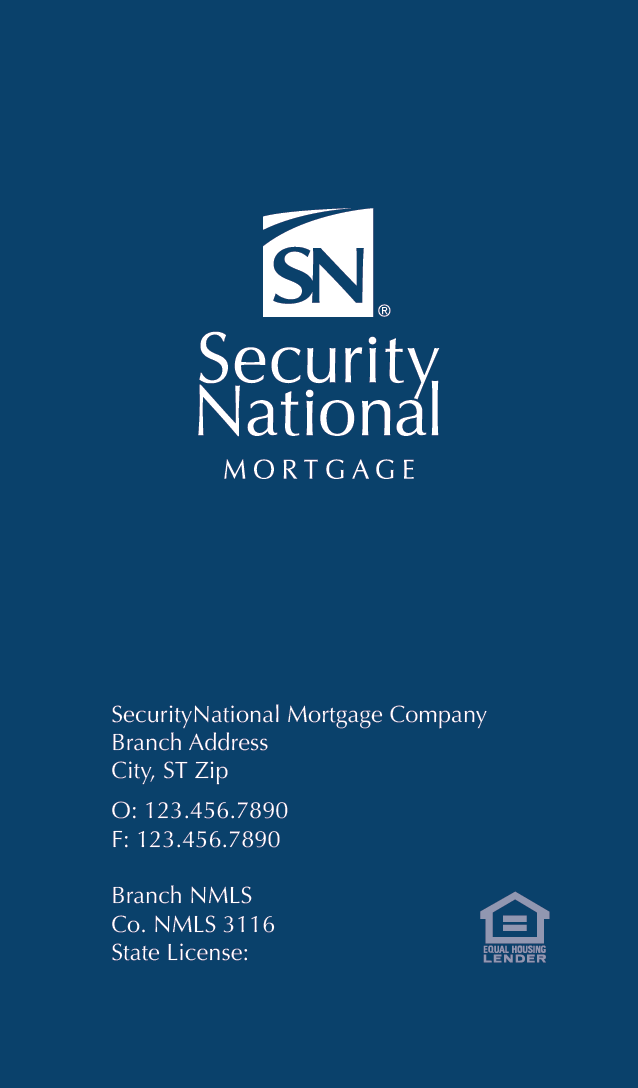 SecurityNational BUSINESS CARD - BLUE DESIGN VERTICAL