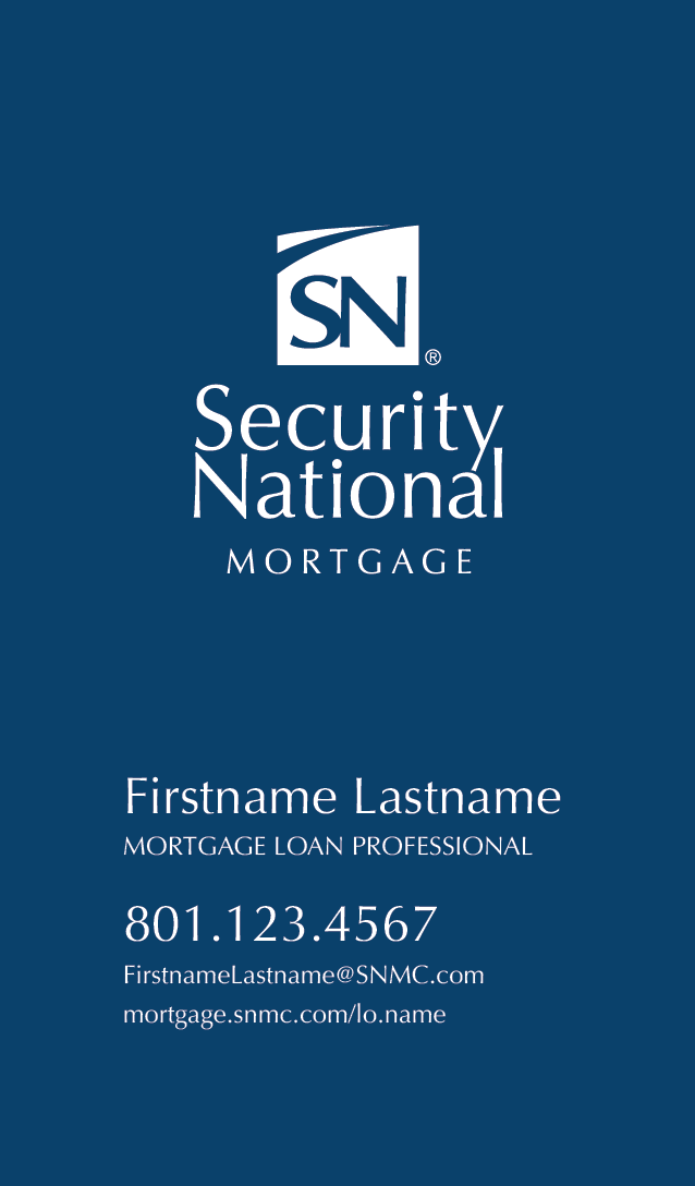 SecurityNational BUSINESS CARD - BLUE DESIGN VERTICAL