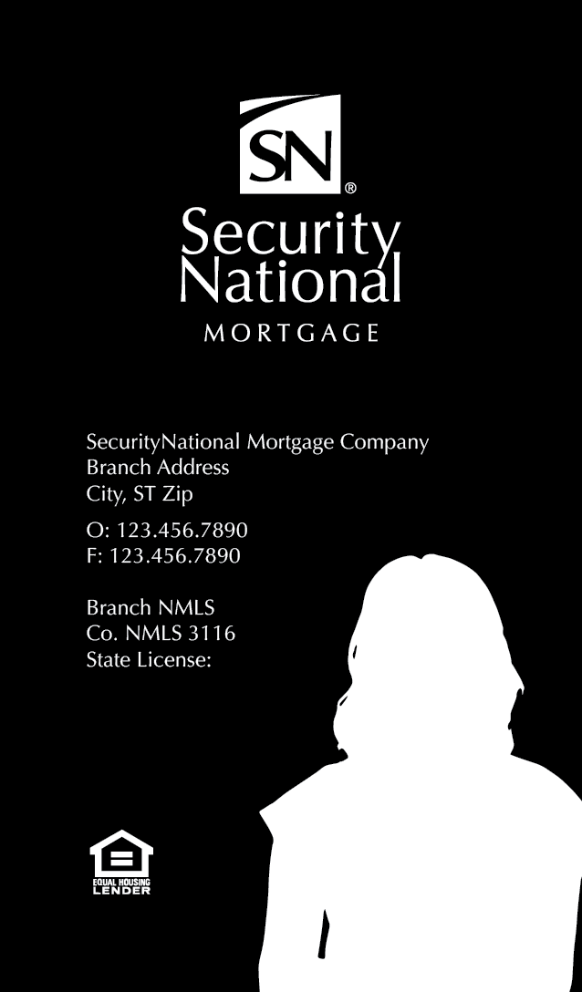 SecurityNational BUSINESS CARD - BLACK DESIGN VERTICAL