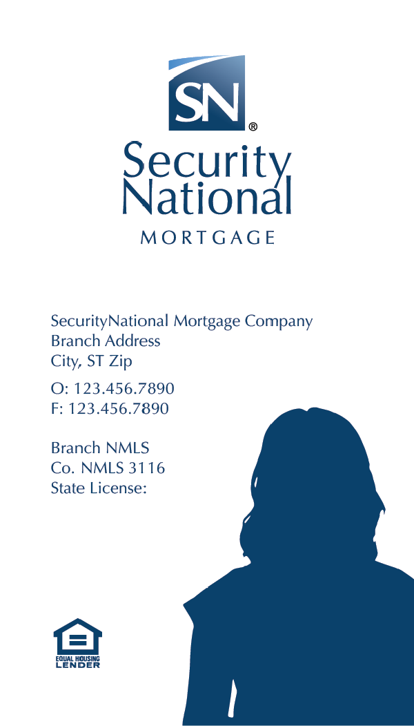 SecurityNational BUSINESS CARD - WHITE DESIGN VERTICAL