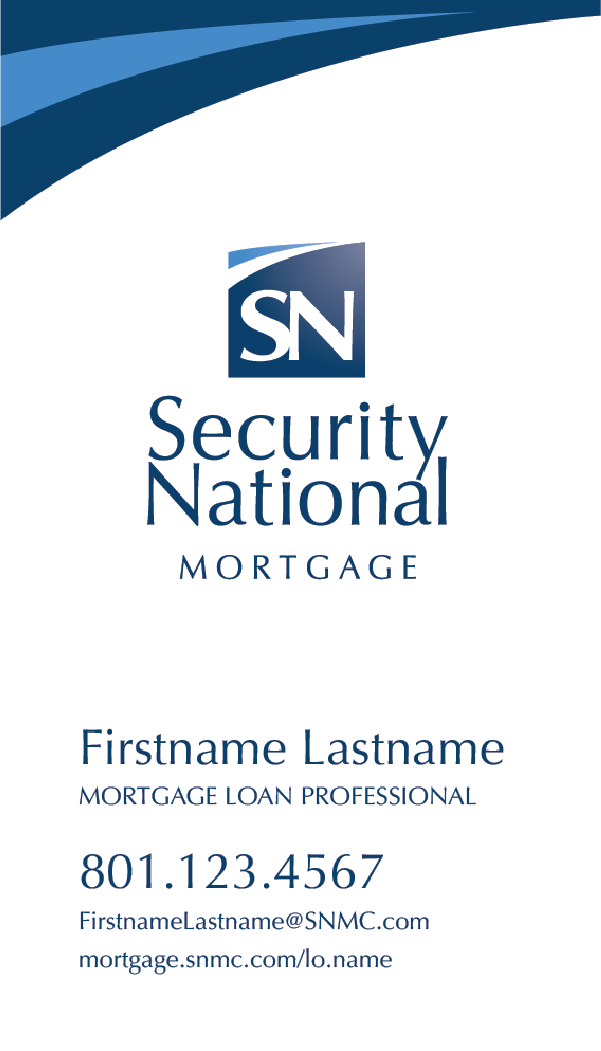 SecurityNational BUSINESS CARD - WHITE DESIGN VERTICAL