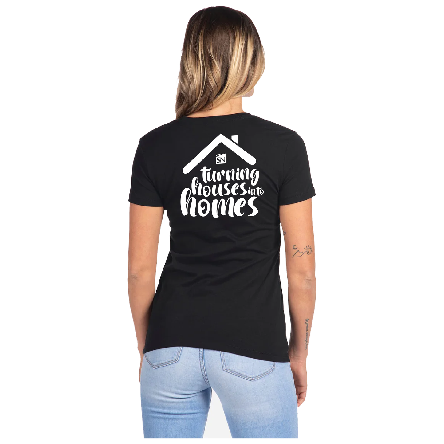 Ladies Turning Houses into Homes Graphic Tee