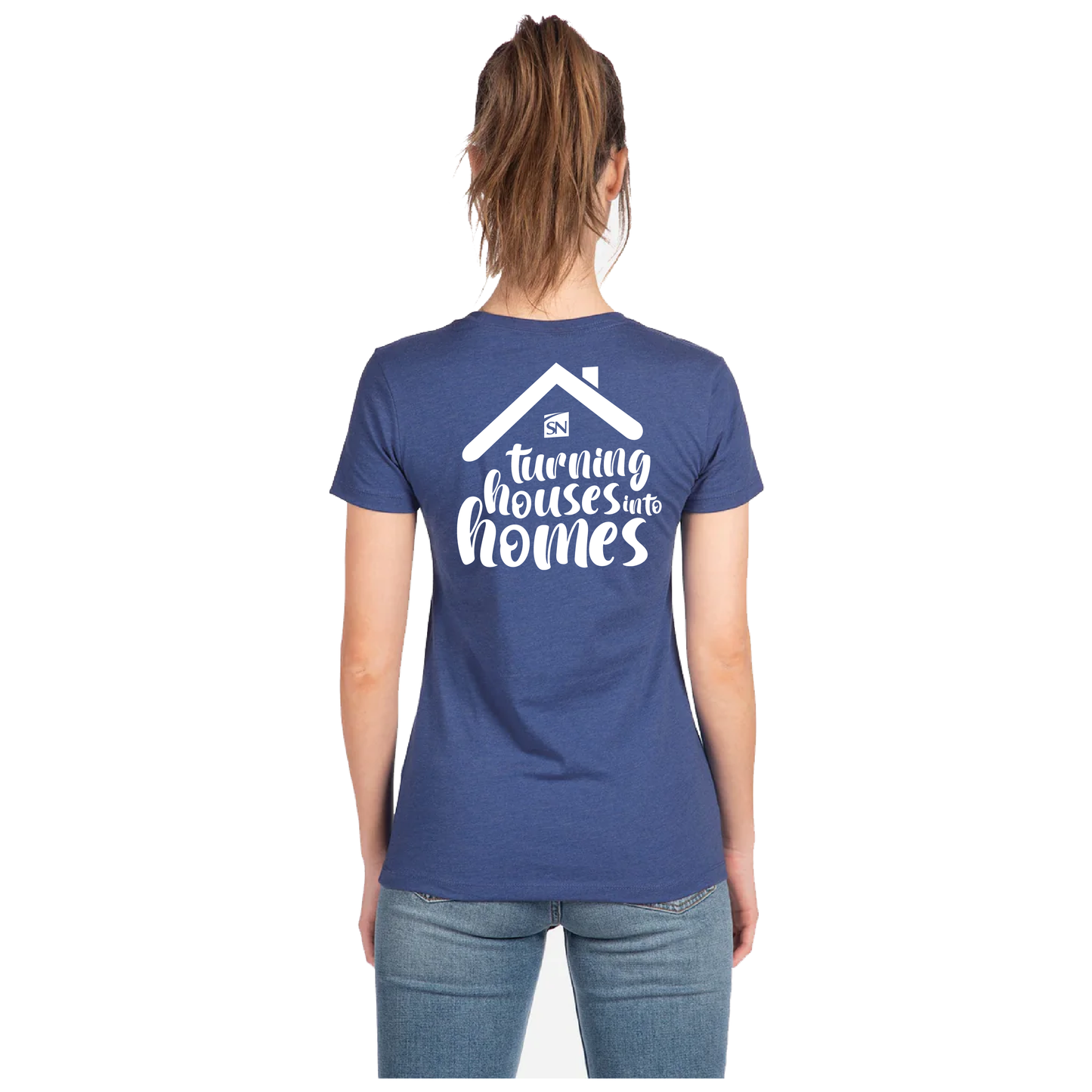 Ladies Turning Houses into Homes Graphic Tee