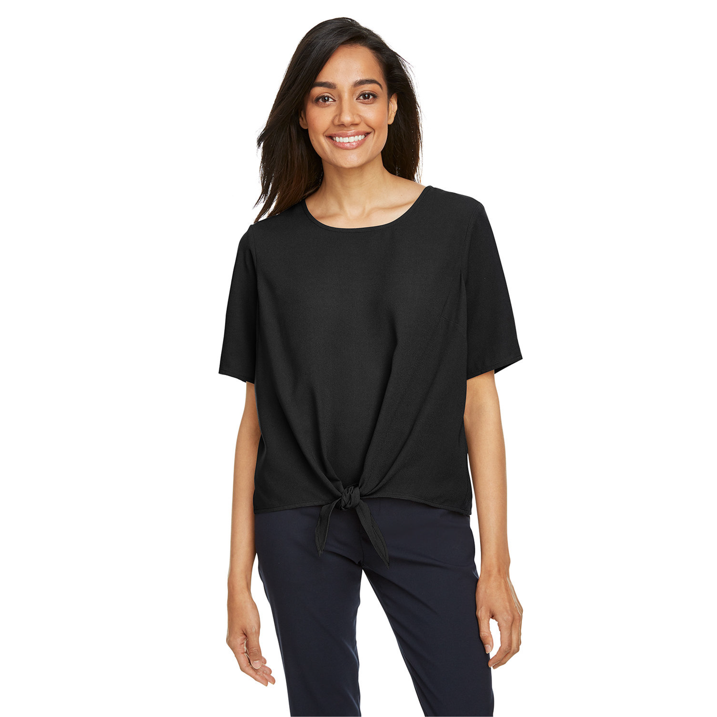 Devon & Jones Ladies' Perfect Fit™️ Tie-Front Blouse