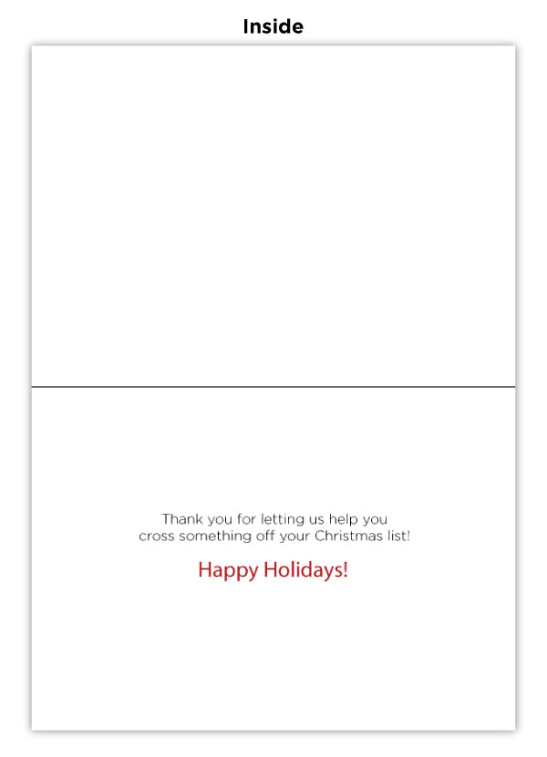 Holiday Card - Wish List Design w/envelopes