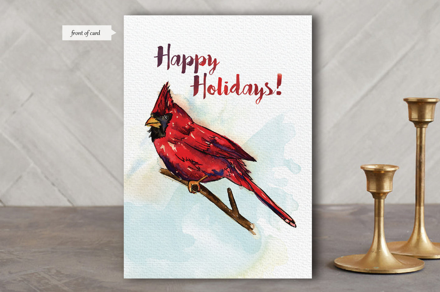 Holiday Card - Cardinal Design w/envelopes