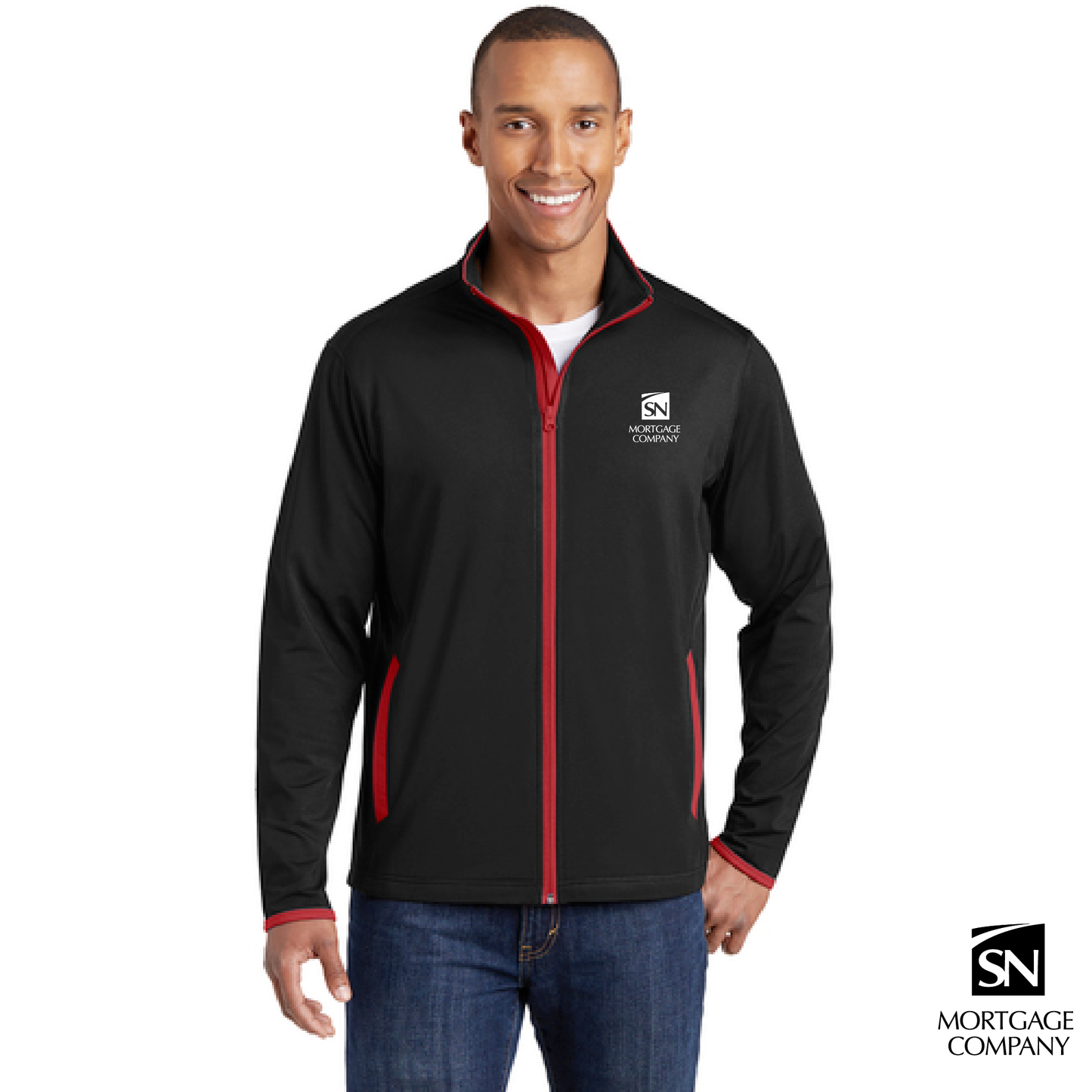 Adult Sport-Tek® Sport-Wick® Stretch Contrast Full Zip Jacket