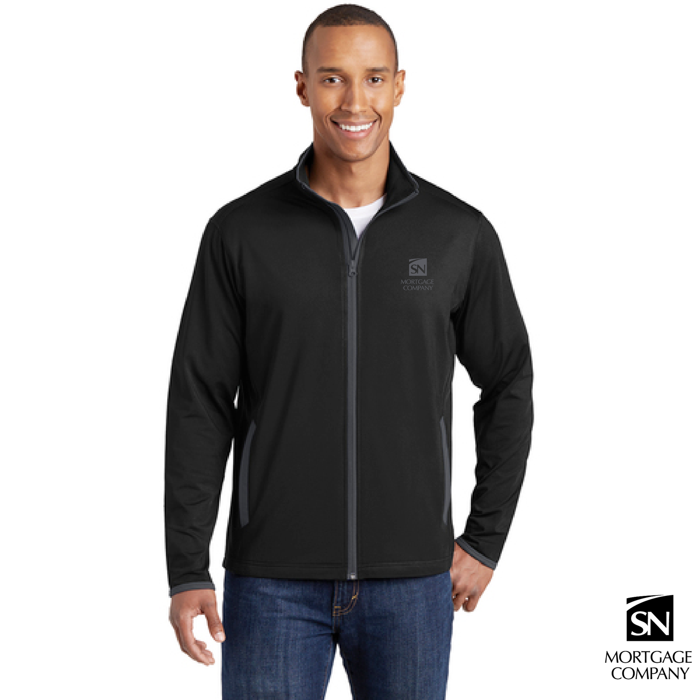 Adult Sport-Tek® Sport-Wick® Stretch Contrast Full Zip Jacket