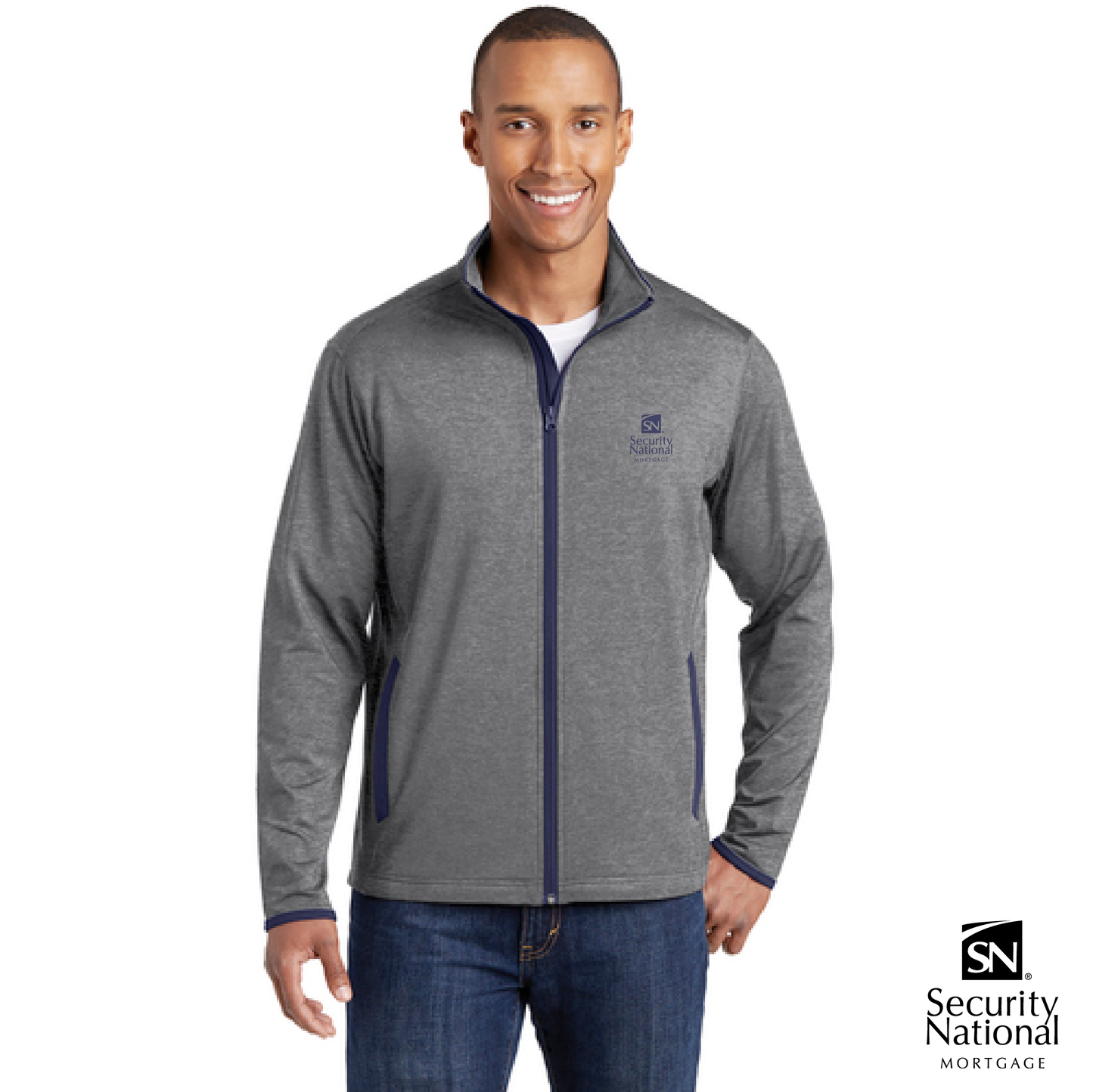 Adult Sport-Tek® Sport-Wick® Stretch Contrast Full Zip Jacket