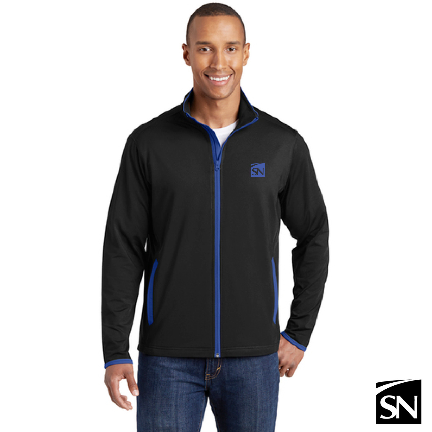 Adult Sport-Tek® Sport-Wick® Stretch Contrast Full Zip Jacket