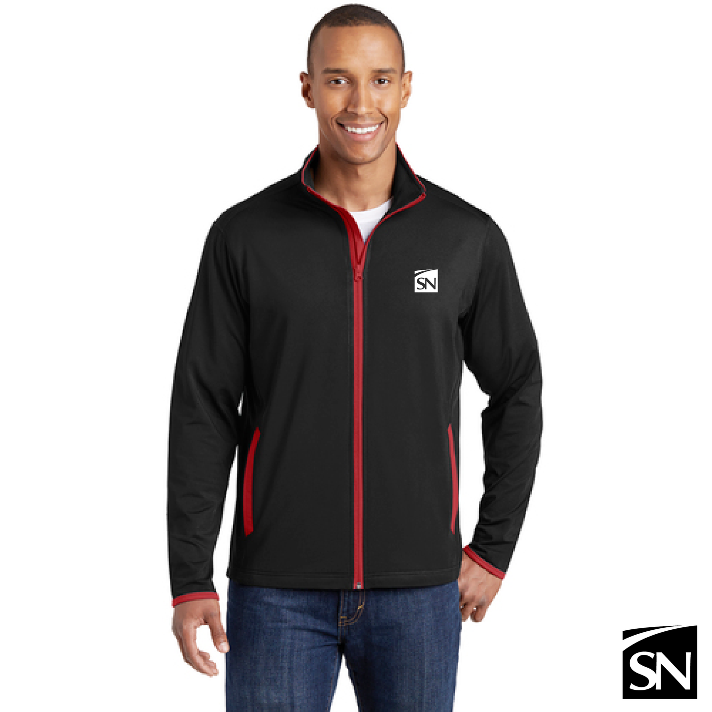 Adult Sport-Tek® Sport-Wick® Stretch Contrast Full Zip Jacket