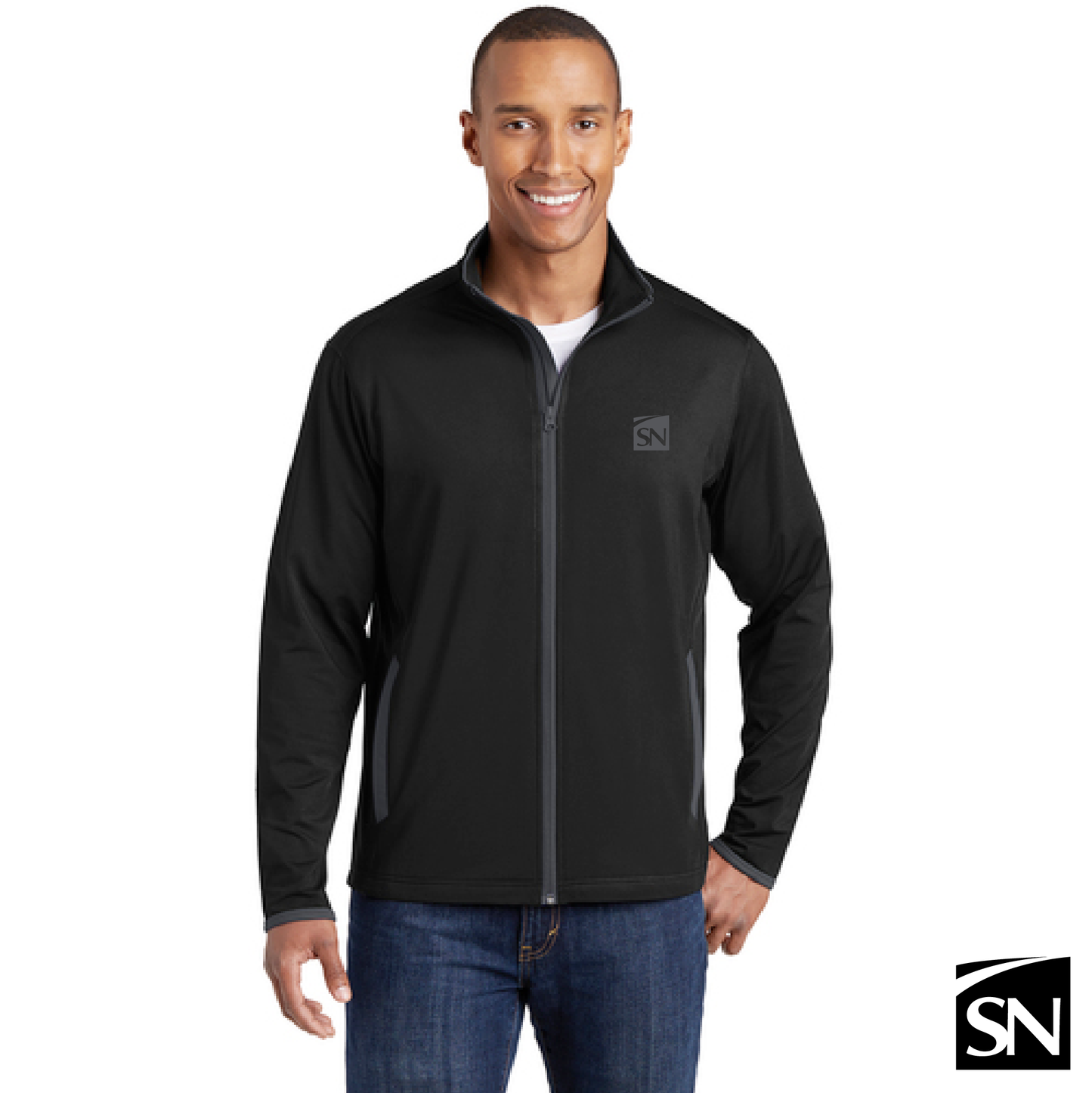 Adult Sport-Tek® Sport-Wick® Stretch Contrast Full Zip Jacket