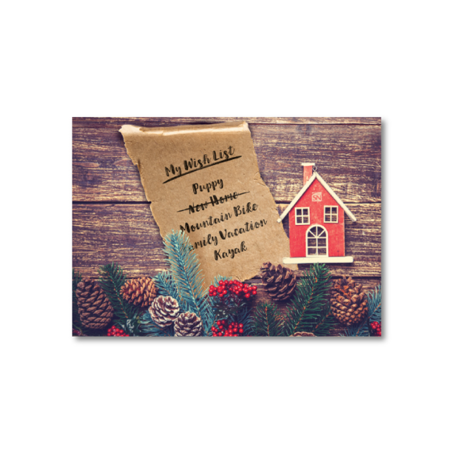 Holiday Card - Wish List Design w/envelopes