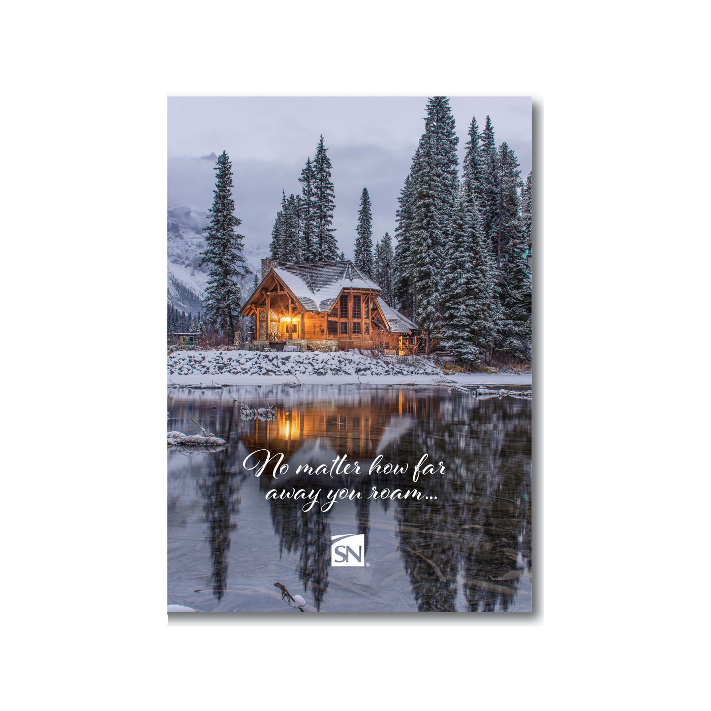 Holiday Card - Snowy Cabin w/Envelope