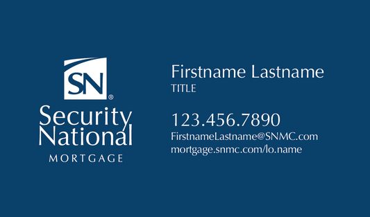 SecurityNational BUSINESS CARD  - BLUE DESIGN HORIZONTAL