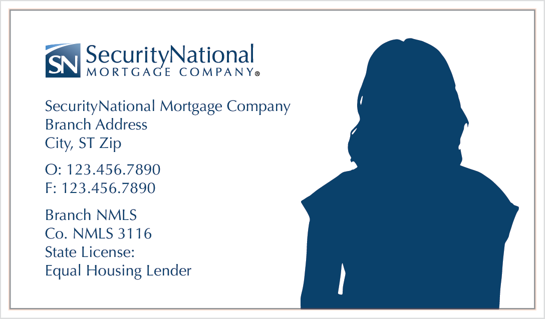 SecurityNational BUSINESS CARD  - WHITE DESIGN HORIZONTAL