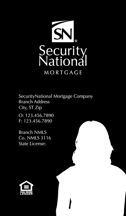 SecurityNational BUSINESS CARD  - BLACK DESIGN VERTICAL