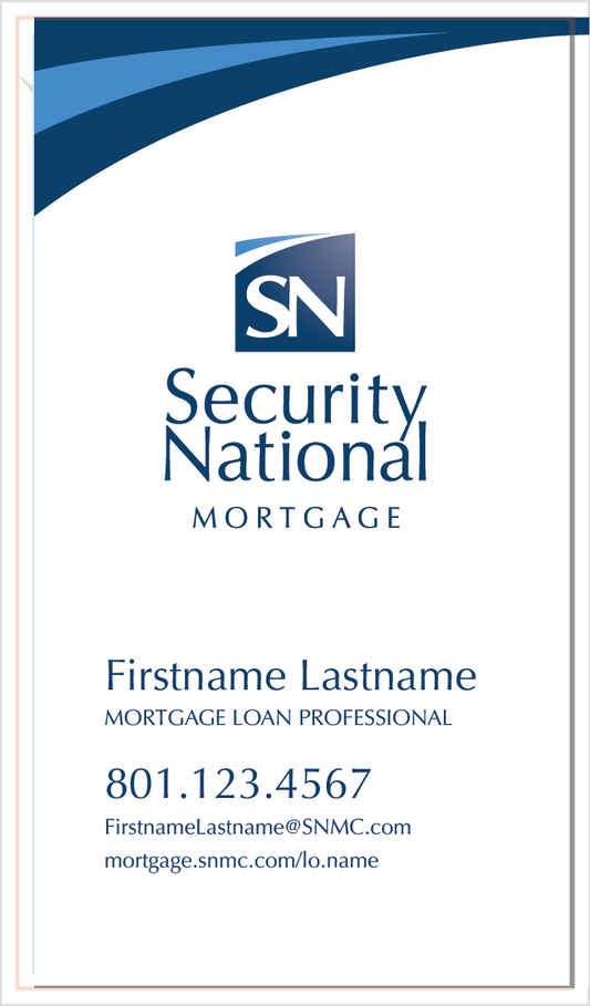 SecurityNational BUSINESS CARD  - WHITE DESIGN VERTICAL