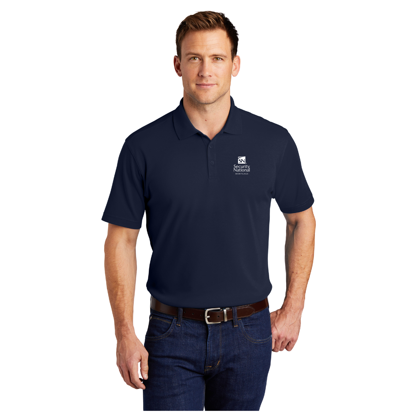 Men's Silk Touch™ Interlock Performance Polo w/ full SNMC logo