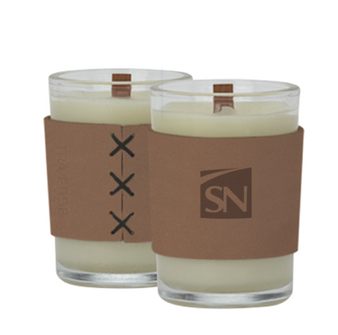 8oz. Candle with Leather Sleeve