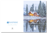 Holiday Card - Snowy Cabin w/Envelope