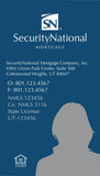 SecurityNational BUSINESS CARD  - WHITE DESIGN