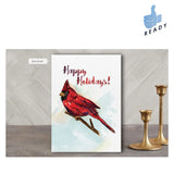 Holiday Card - Cardinal Design w/envelopes