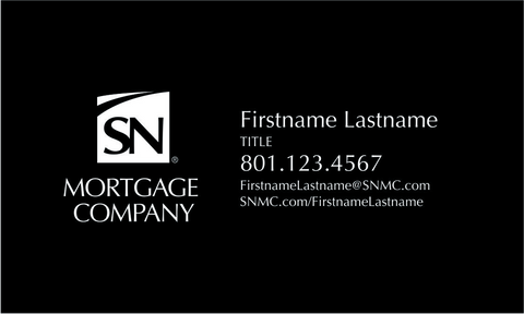 SN Mortgage Company BUSINESS CARD  - BLACK DESIGN